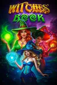 witches book slot logo